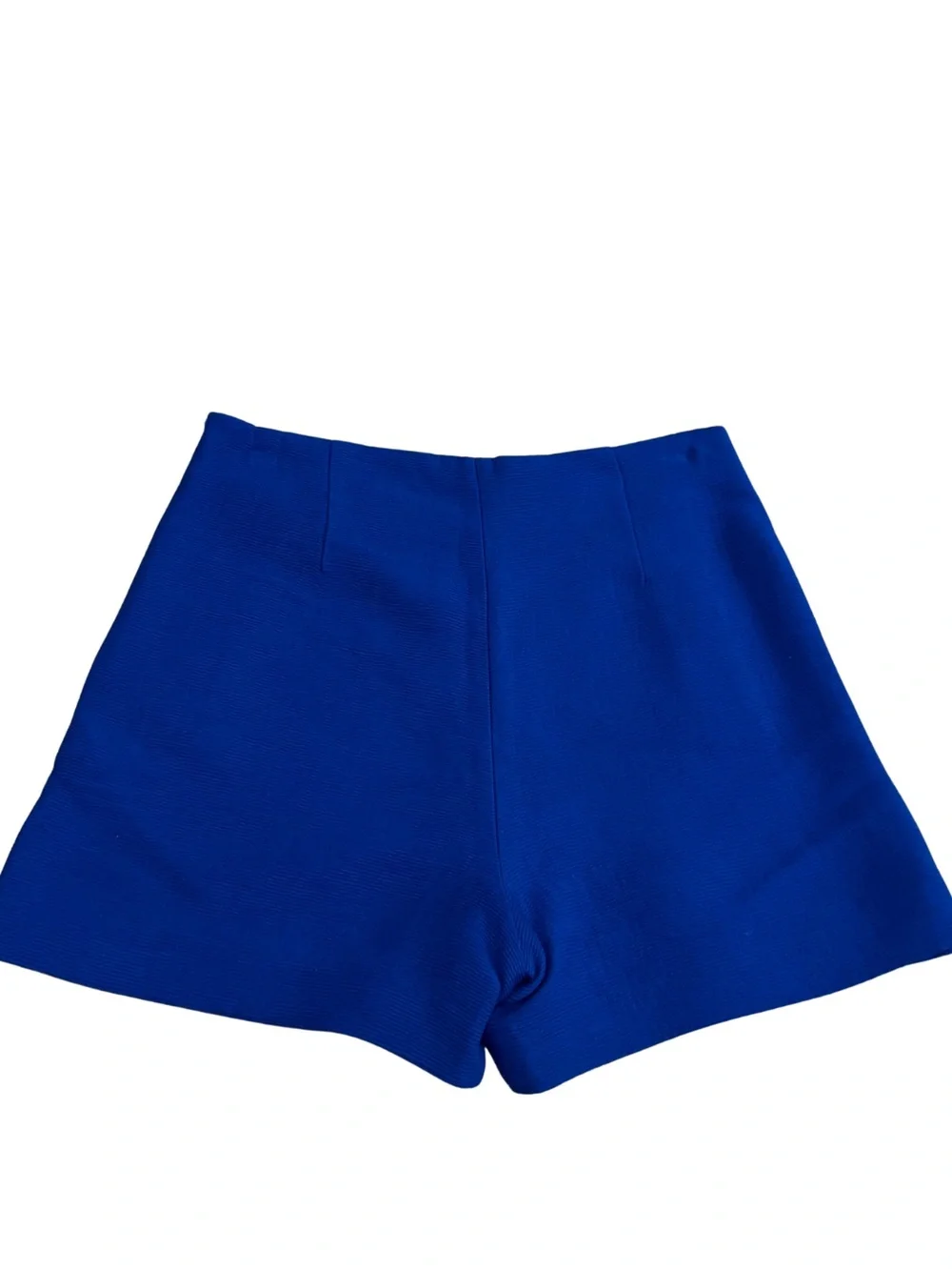 Zara Matching Set Basic Collection Cobalt Blue Ribbed Blazer & Shorts XS